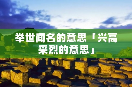 举世闻名的意思「兴高采烈的意思」