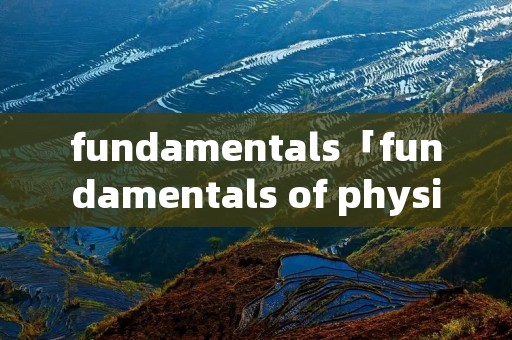 fundamentals「fundamentals of physics」