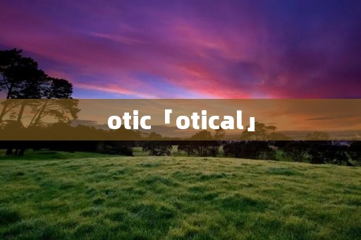 otic「otical」