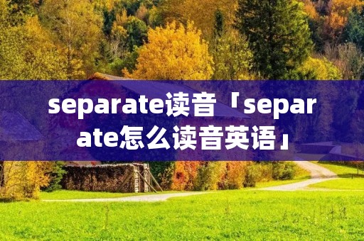 separate读音「separate怎么读音英语」