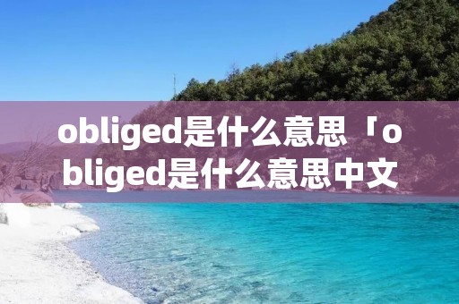 obliged是什么意思「obliged是什么意思中文」
