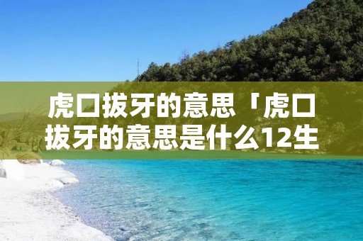 虎口拔牙的意思「虎口拔牙的意思是什么12生肖」