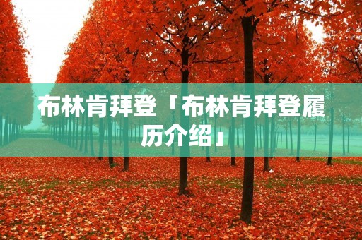 布林肯拜登「布林肯拜登履历介绍」