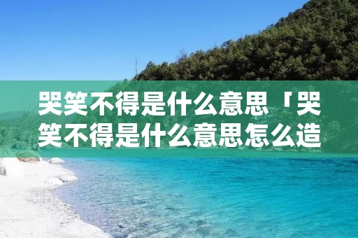 哭笑不得是什么意思「哭笑不得是什么意思怎么造句」