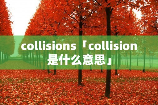 collisions「collision是什么意思」