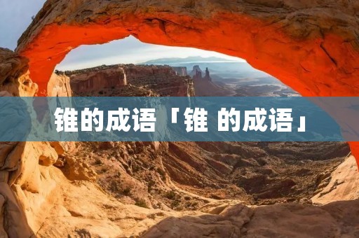 锥的成语「锥 的成语」