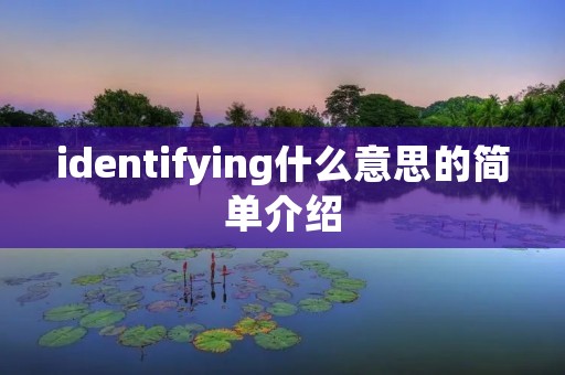 identifying什么意思的简单介绍