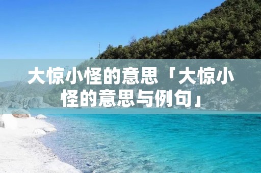 大惊小怪的意思「大惊小怪的意思与例句」