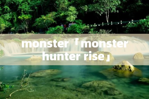 monster「monster hunter rise」