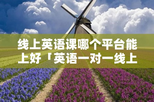 线上英语课哪个平台能上好「英语一对一线上外教」 线上英语课哪个平台能上好「英语一对一线上外教」