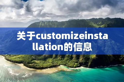 关于customizeinstallation的信息 关于customizeinstallation的信息