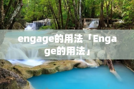 engage的用法「Engage的用法」