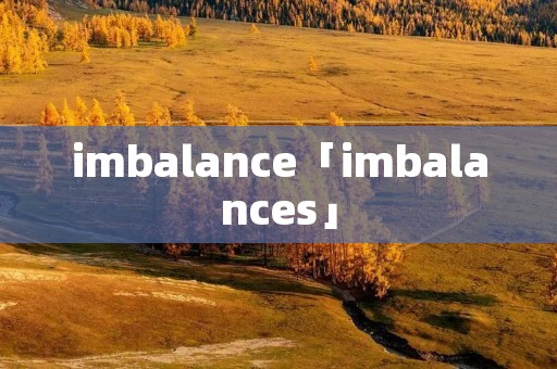 imbalance「imbalances」