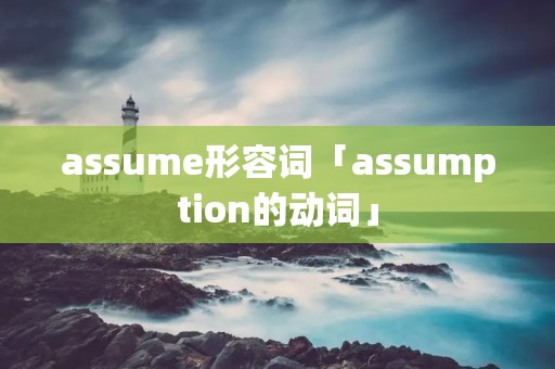 assume形容词「assumption的动词」