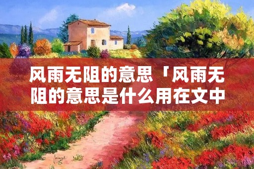 风雨无阻的意思「风雨无阻的意思是什么用在文中表现了什么」