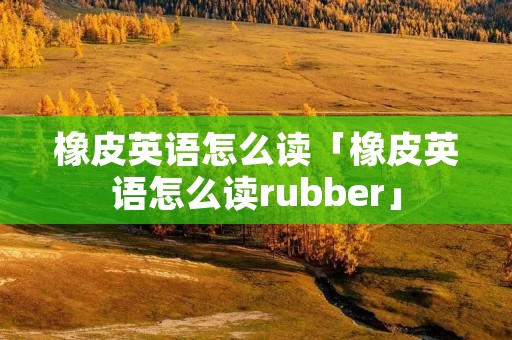 橡皮英语怎么读「橡皮英语怎么读rubber」