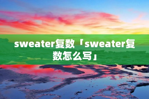 sweater复数「sweater复数怎么写」