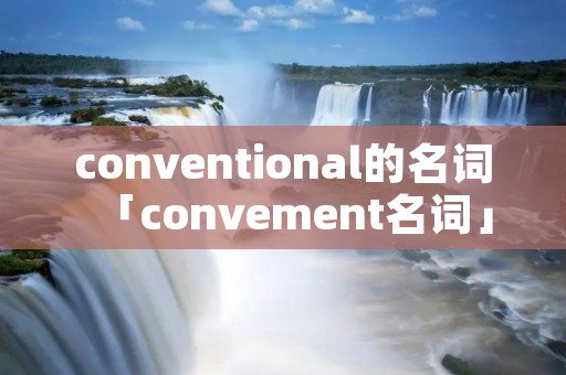 conventional的名词「convement名词」