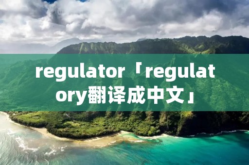 regulator「regulatory翻译成中文」