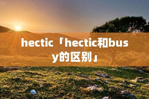 hectic「hectic和busy的区别」 hectic「hectic和busy的区别」
