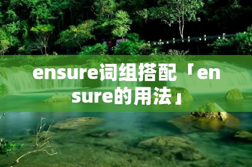ensure词组搭配「ensure的用法」