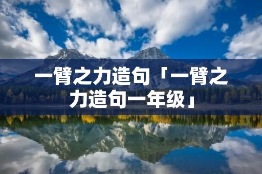 一臂之力造句「一臂之力造句一年级」