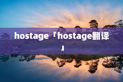 hostage「hostage翻译」