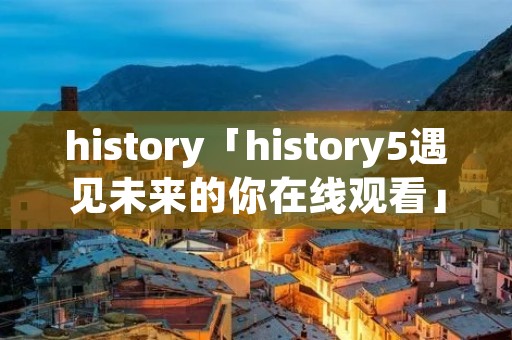 history「history5遇见未来的你在线观看」