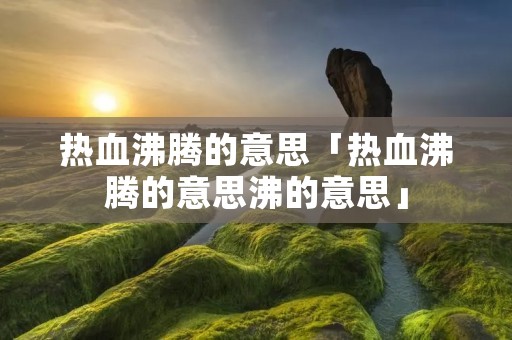 热血沸腾的意思「热血沸腾的意思沸的意思」