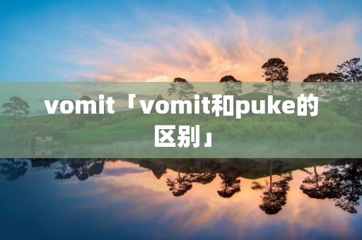 vomit「vomit和puke的区别」