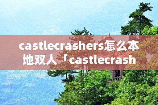 castlecrashers怎么本地双人「castlecrashers怎么玩」