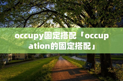 occupy固定搭配「occupation的固定搭配」