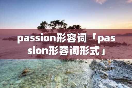 passion形容词「passion形容词形式」