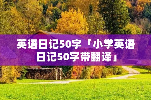 英语日记50字「小学英语日记50字带翻译」