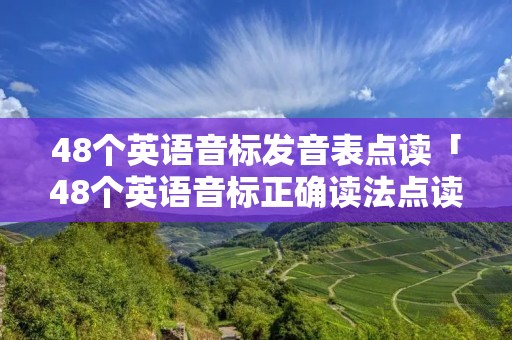 48个英语音标发音表点读「48个英语音标正确读法点读」