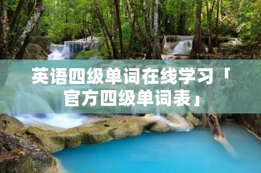 英语四级单词在线学习「官方四级单词表」