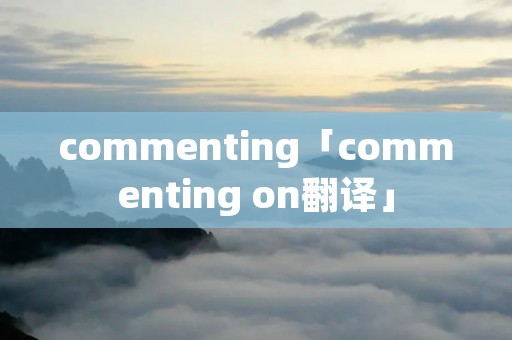 commenting「commenting on翻译」