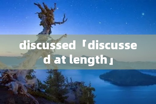 discussed「discussed at length」