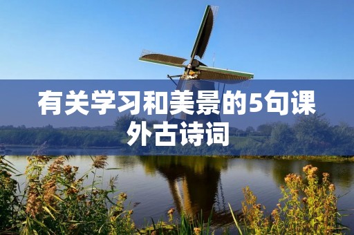 有关学习和美景的5句课外古诗词