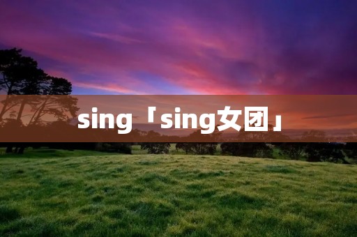sing「sing女团」
