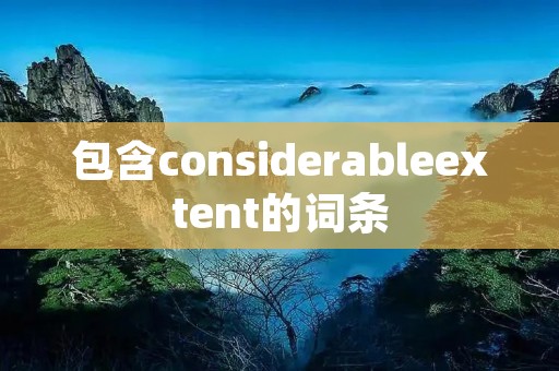 包含considerableextent的词条