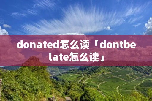 donated怎么读「dontbelate怎么读」
