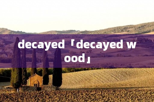 decayed「decayed wood」