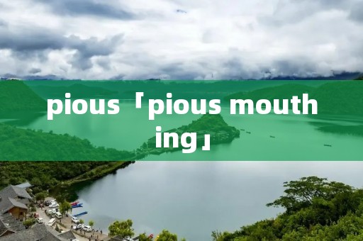 pious「pious mouthing」