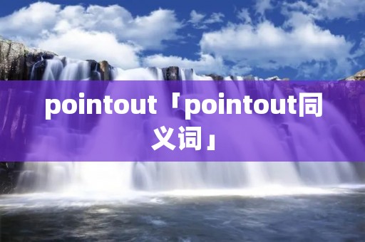 pointout「pointout同义词」