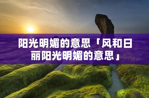 阳光明媚的意思「风和日丽阳光明媚的意思」