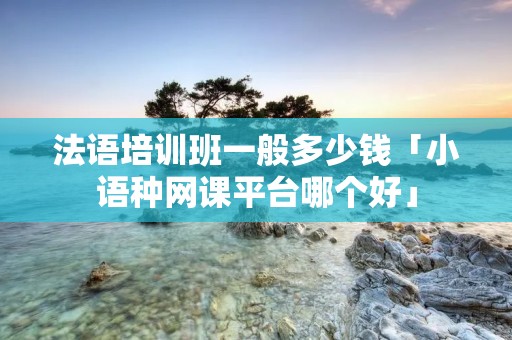 法语培训班一般多少钱「小语种网课平台哪个好」