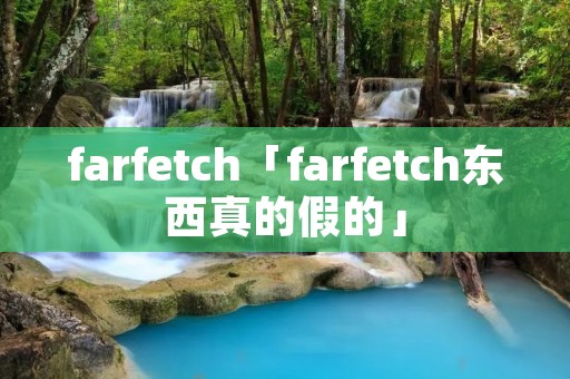 farfetch「farfetch东西真的假的」