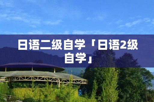 日语二级自学「日语2级自学」