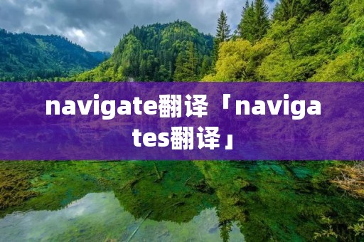navigate翻译「navigates翻译」